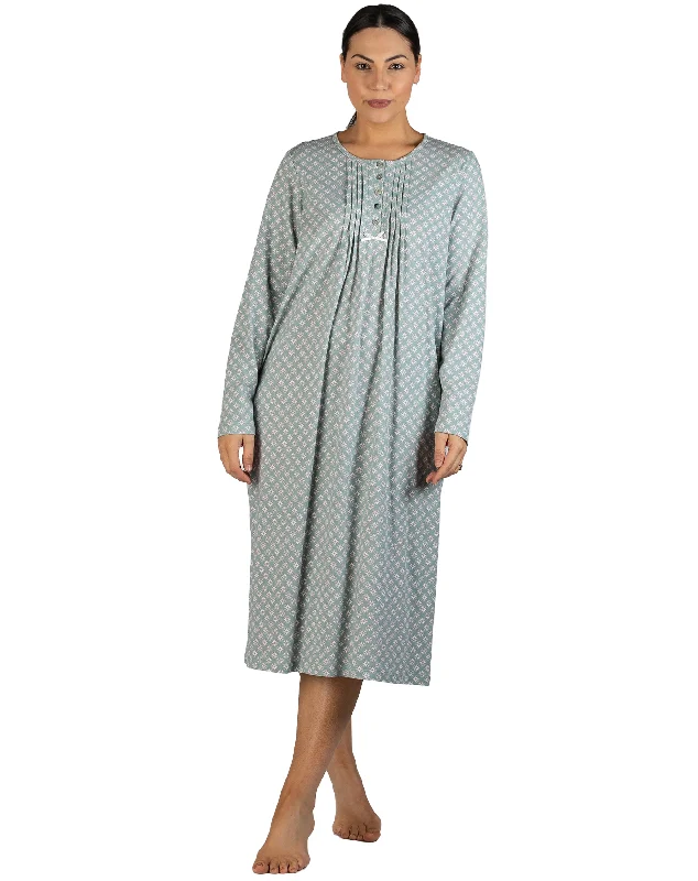 Women's silk teddy lingerie for a seductive lookGeo Pleated Nightie