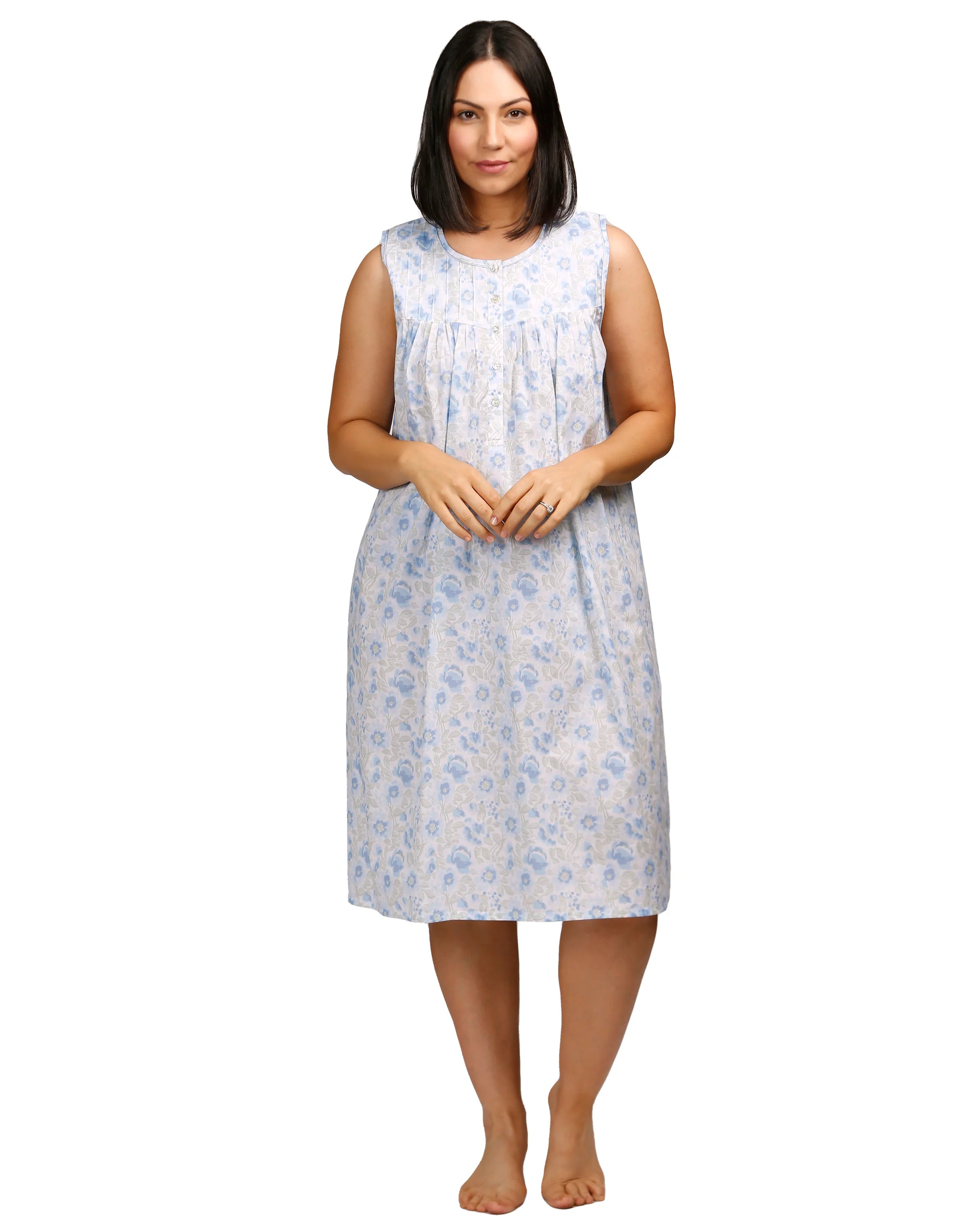 Women's multicolored floral - printed lingerieHibiscus Sleeveless Nightie