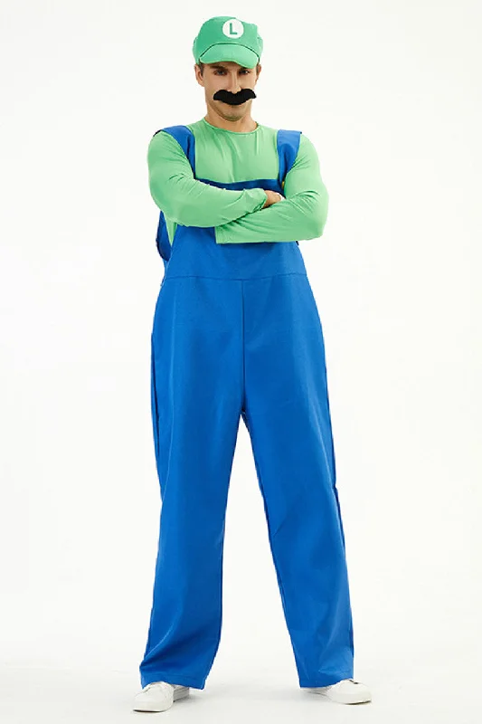 Cloud Strife cosplay uniforms from Final Fantasy VIIMen's Video Game Plumber Costume Cloud Strife cosplay uniforms from Final Fantasy VIIMen's Video Game Plumber Costume