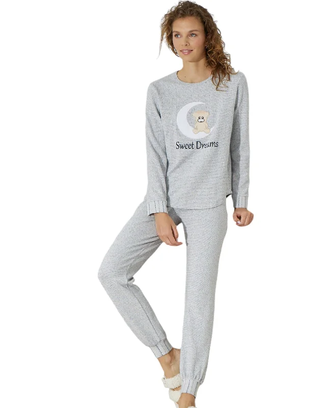 Women's cashmere - blend lingerie for extra softnessSweet Dreams Cozy Printed Winter Pajama Set