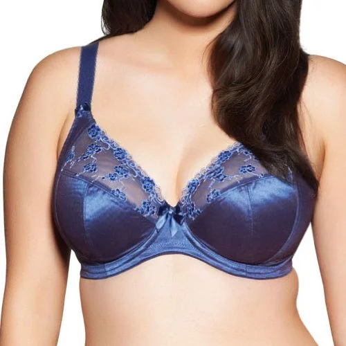 Women's plunge - neck bra and thong lingerie setsElomi 8090, Suzie Underwire Bra
