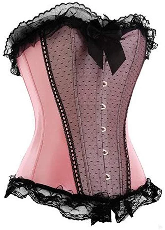 Retro - 1950s corsets with a cinched waistRetro - 1950s corsets with a cinched waistGerogina Baby Pink Satin Overbust Corset Lace Retro - 1950s corsets with a cinched waistRetro - 1950s corsets with a cinched waistGerogina Baby Pink Satin Overbust Corset Lace