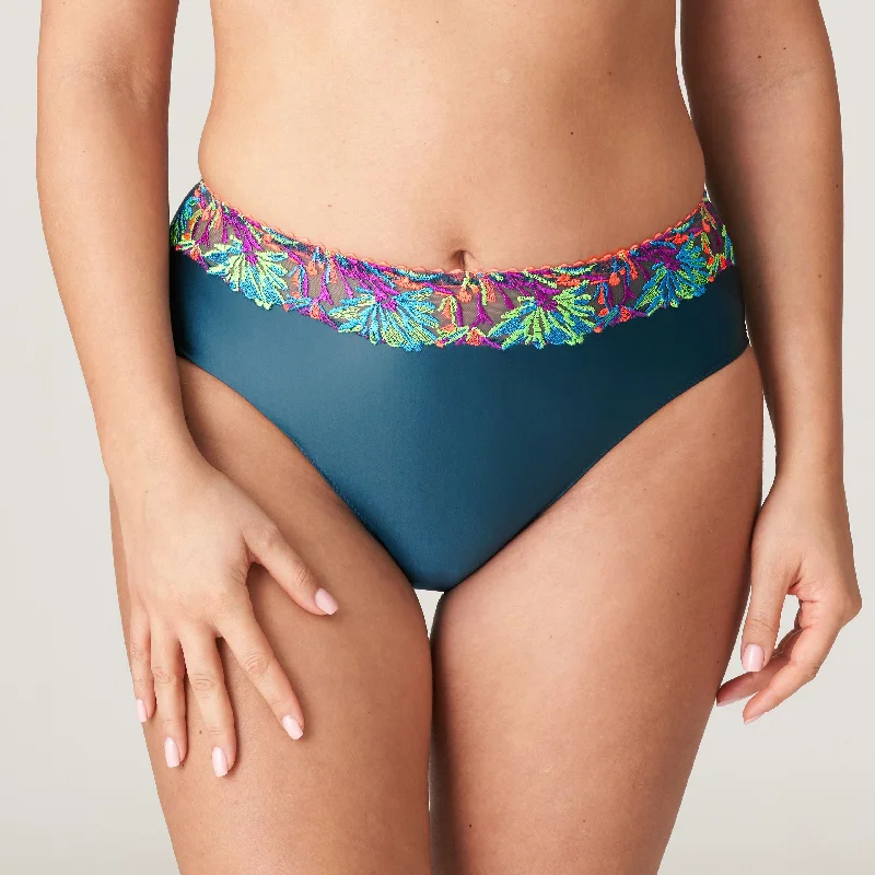 Women's peignoir lingerie sets with a sheer overlayLas Salinas High Waist