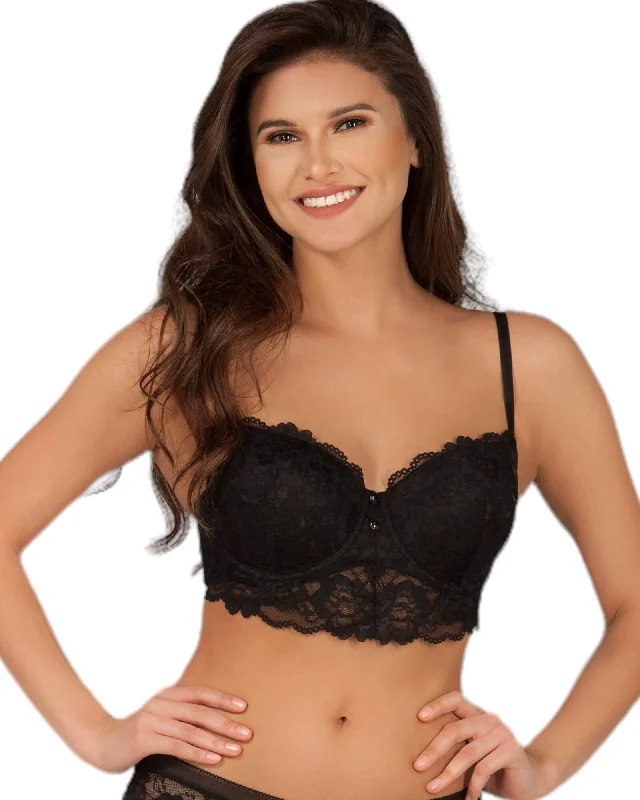 Women's peignoir lingerie sets with a sheer overlaySoft Pad Bra with Extended Front Lace Women's peignoir lingerie sets with a sheer overlaySoft Pad Bra with Extended Front Lace