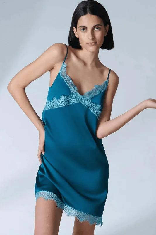 Black sexy dresses for a classic and sophisticated lookSatin Secrets Nightdress Cyan Blue Black sexy dresses for a classic and sophisticated lookSatin Secrets Nightdress Cyan Blue