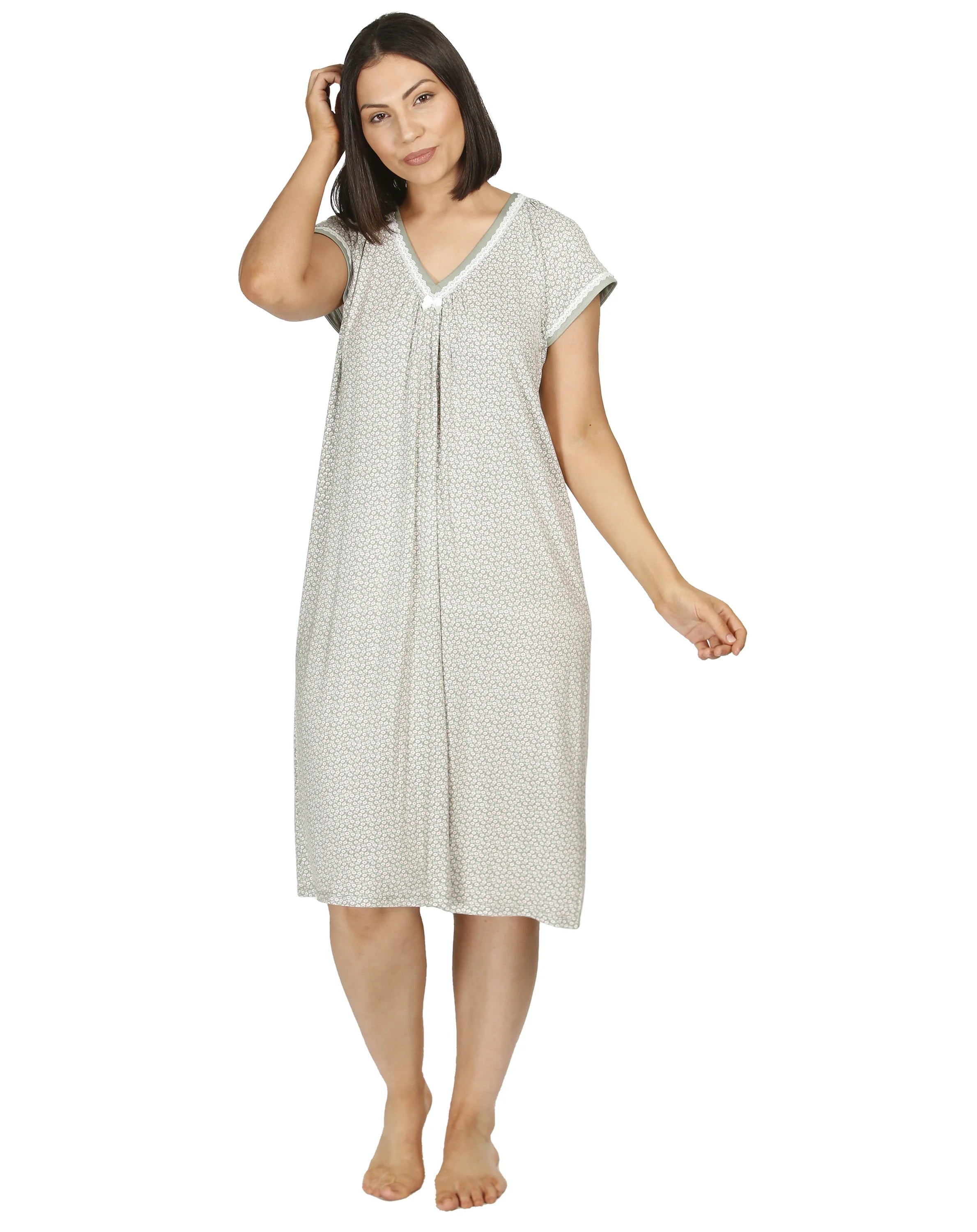 Women's white cotton lingerie for a pure and innocent aestheticDitsy Nightie