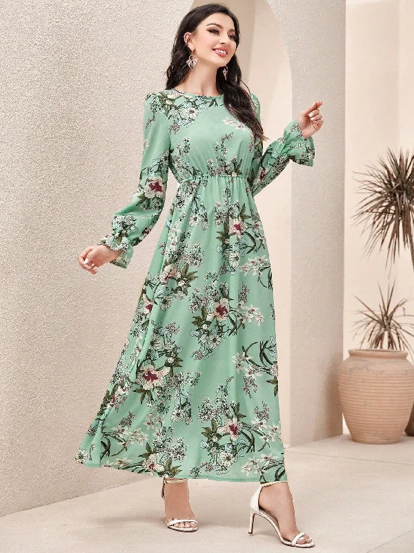 Sexy lingerie - inspired dresses for a seductive look at homeSHEIN Floral Print Flounce Sleeve A-line Dress Sexy lingerie - inspired dresses for a seductive look at homeSHEIN Floral Print Flounce Sleeve A-line Dress