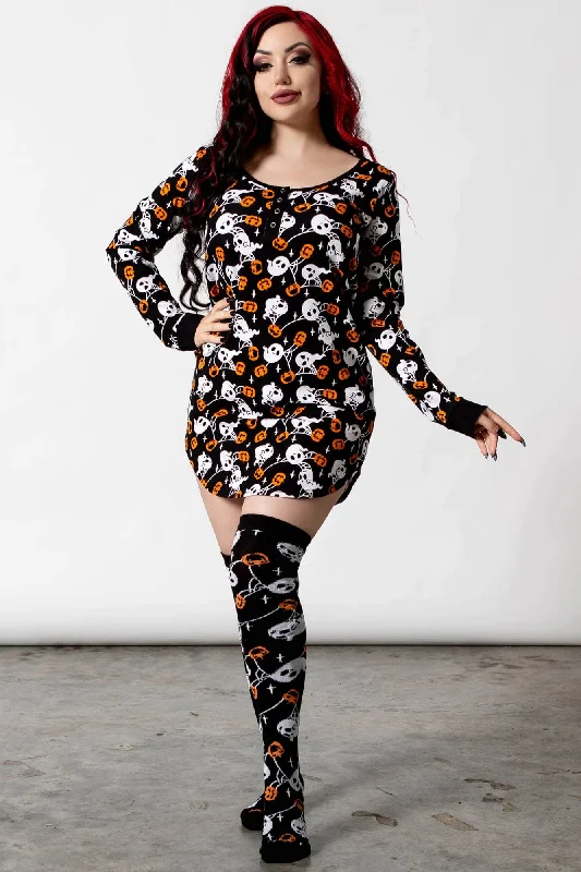 Mermaid - style sexy gowns for a glamorous effectHaunted Pumpkin Lounge Dress - Resurrect Mermaid - style sexy gowns for a glamorous effectHaunted Pumpkin Lounge Dress - Resurrect