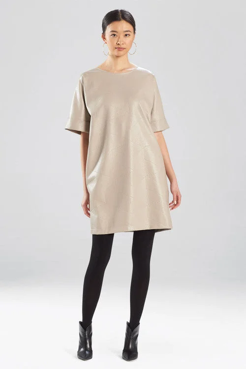 Organza - trimmed sexy dresses for a delicate touchPrism Faux Leather T-Shirt Dress Organza - trimmed sexy dresses for a delicate touchPrism Faux Leather T-Shirt Dress