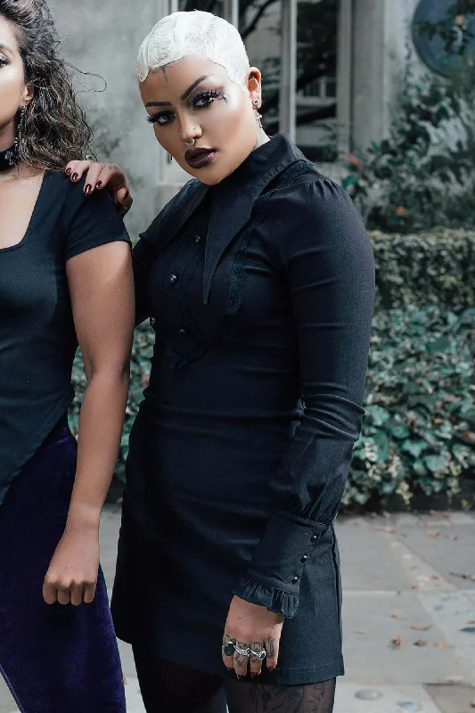 Black sexy dresses for a classic and sophisticated lookWeird Sister Collar Dress - Resurrect Black sexy dresses for a classic and sophisticated lookWeird Sister Collar Dress - Resurrect