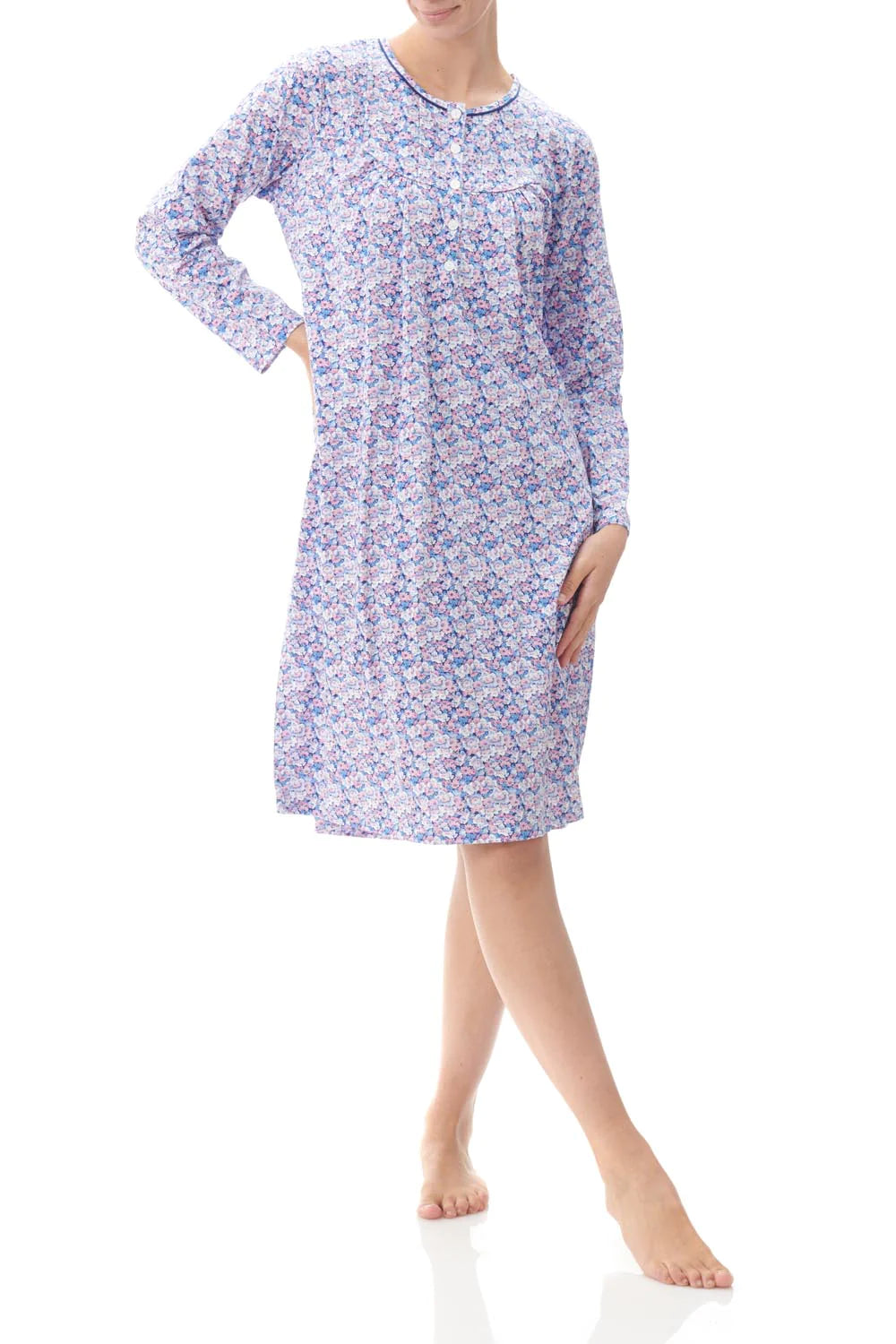Women's high - waisted panty and bra sets for a retro lookKara Short Nightie