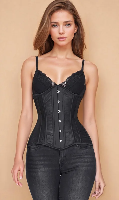 Bohemian - style corsets with tassels and embroideryBohemian - style corsets with tassels and embroideryKiffany Underbust Black Mesh Longline Corset Bohemian - style corsets with tassels and embroideryBohemian - style corsets with tassels and embroideryKiffany Underbust Black Mesh Longline Corset