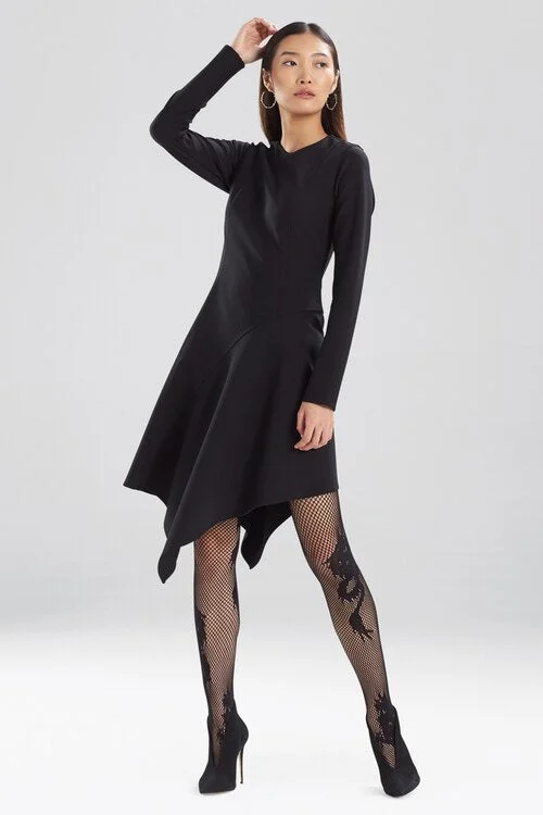 Sexy work - appropriate dresses with a touch of allureCompact Knit Crepe Asymmetric Flounce Dress Sexy work - appropriate dresses with a touch of allureCompact Knit Crepe Asymmetric Flounce Dress
