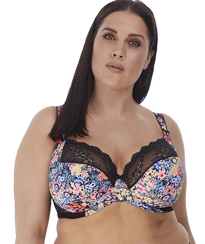 Women's white cotton lingerie for a pure and innocent aestheticElomi 4490, Lucie Underwire Stretch Cup Plunge Bra