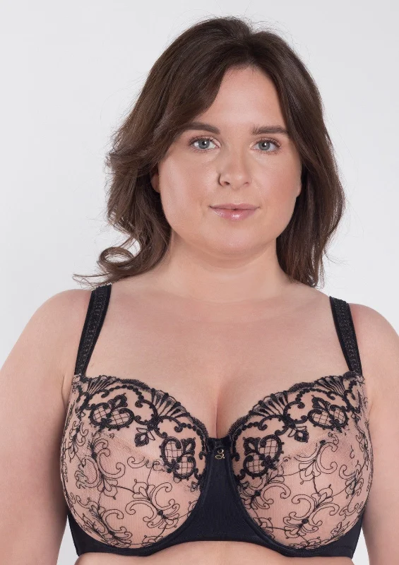Women's leather - look lingerie for an edgy stylePerla Soft Bra