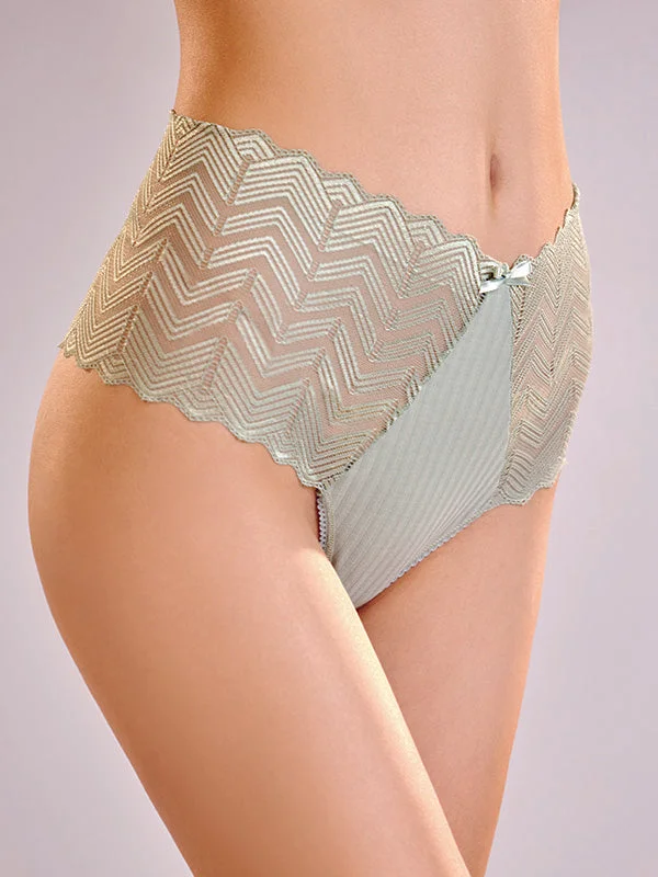 Women's velvet lingerie for a luxurious touchStriped High Waist Tanga with laces sides design Women's velvet lingerie for a luxurious touchStriped High Waist Tanga with laces sides design