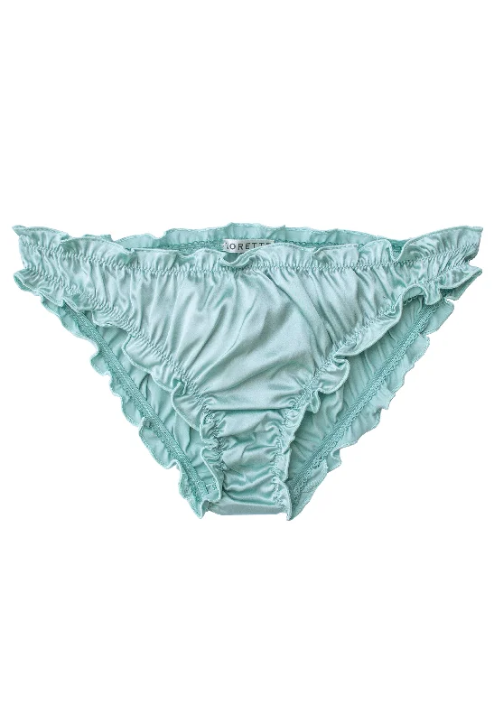 Women's organza - trimmed lingerie for a delicate appearanceJolie Silk Panties - River Women's organza - trimmed lingerie for a delicate appearanceJolie Silk Panties - River