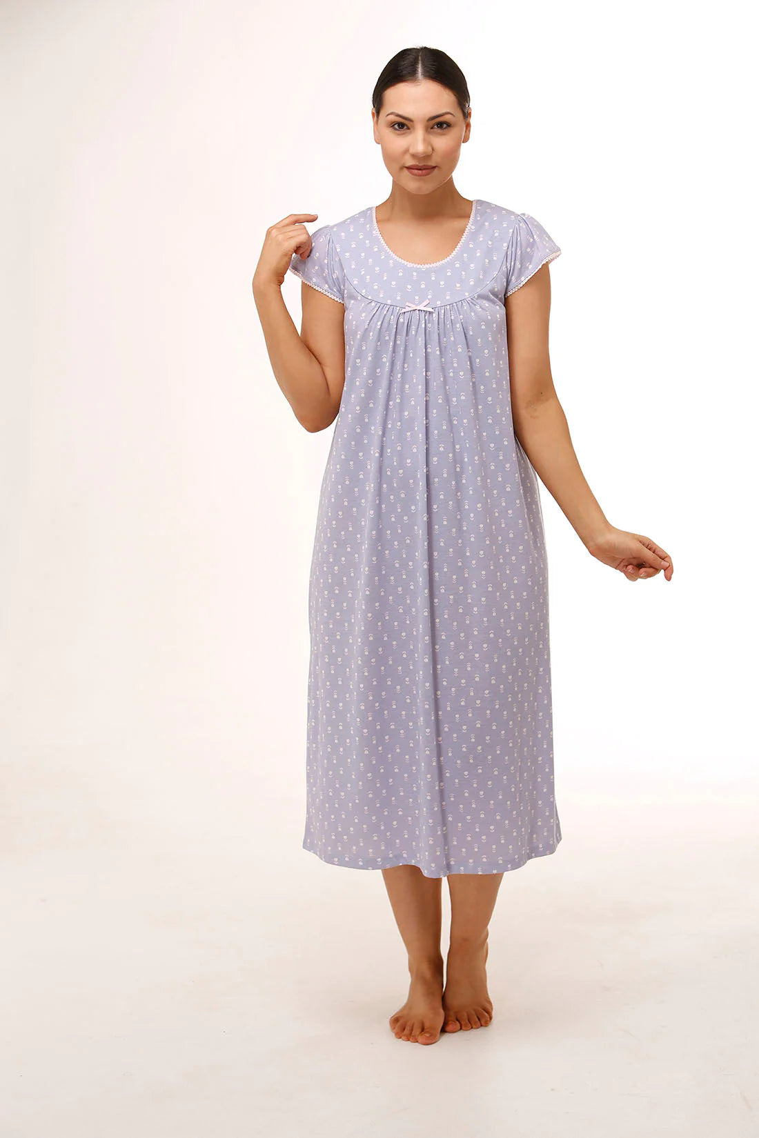 Women's animal - print lingerie for a wild styleCap Sleeve Tulip Nightie