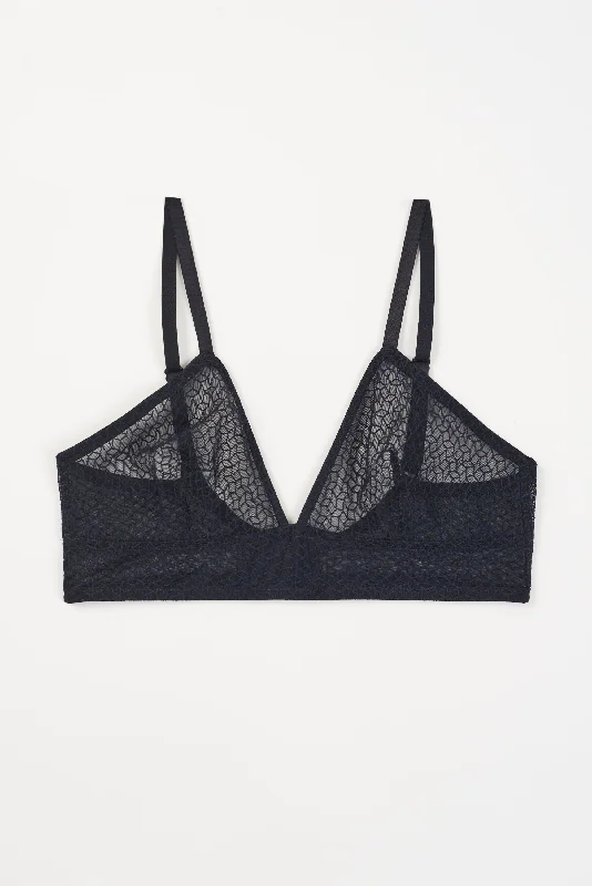 Women's high - waisted panty and bra sets for a retro lookKaleidoscope Soft Triangle Bra | Black Women's high - waisted panty and bra sets for a retro lookKaleidoscope Soft Triangle Bra | Black