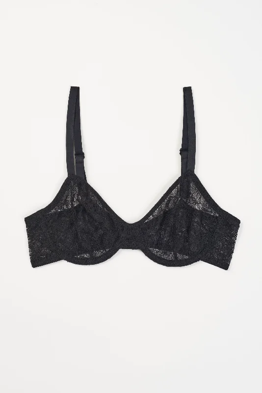 Women's white cotton lingerie for a pure and innocent aestheticMarie Underwire Bra | Black