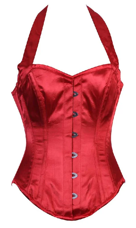Anti - chafe bustiers for comfortable movementAnti - chafe bustiers for comfortable movementHALTER NECK RED SATIN Anti - chafe bustiers for comfortable movementAnti - chafe bustiers for comfortable movementHALTER NECK RED SATIN