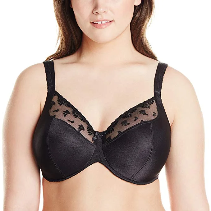 Women's black lace lingerie sets for a classic and sexy lookAviana 2457, Satin and Lace Minimizer Bra