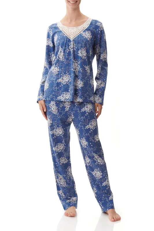 Women's lace - trimmed babydoll lingerie setsTessa Long Pyjama Set