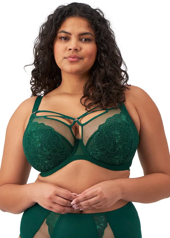 Women's high - waisted panty and bra sets for a retro lookBrianna Plunge Bra