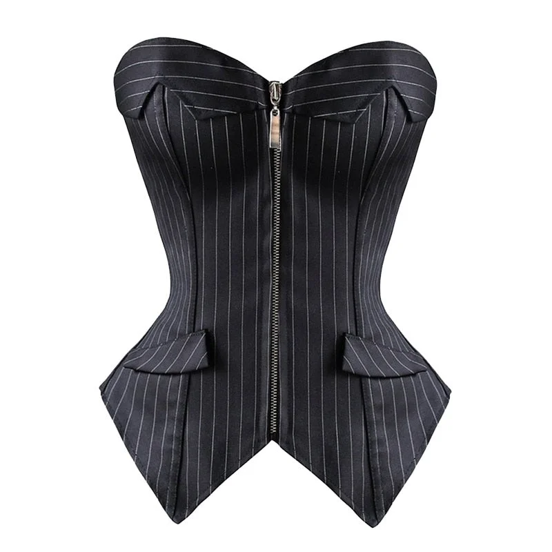Bohemian - style corsets with tassels and embroideryBohemian - style corsets with tassels and embroideryStriped Overbust Corset Bohemian - style corsets with tassels and embroideryBohemian - style corsets with tassels and embroideryStriped Overbust Corset
