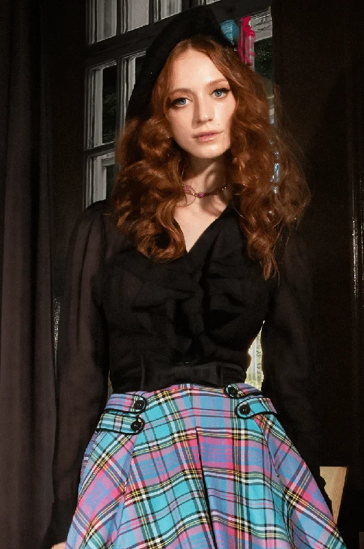 French - style bustiers for a romantic lookFrench - style bustiers for a romantic lookArabella Wentworth Frill Blouse (Black) French - style bustiers for a romantic lookFrench - style bustiers for a romantic lookArabella Wentworth Frill Blouse (Black)