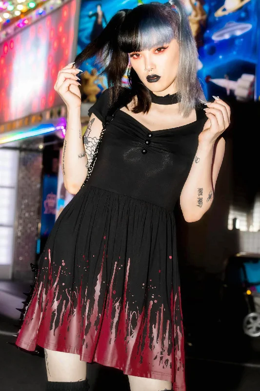 Velvet sexy dresses for a plush and warm lookBlood Thirsty Skater Dress - Resurrect