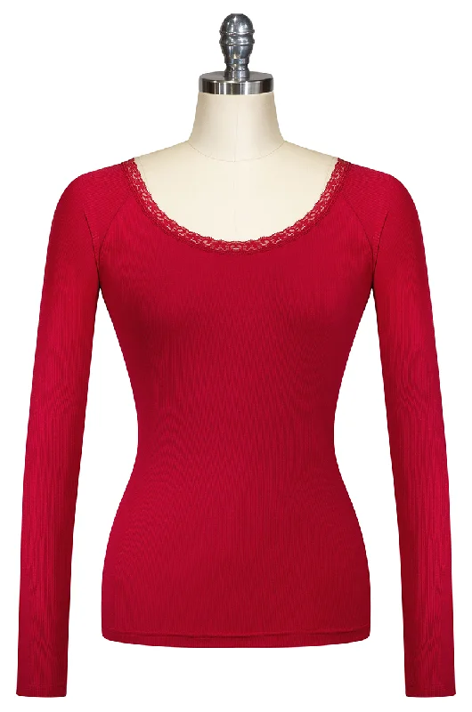 Vintage - style women's bustiers with lace and bowsVintage - style women's bustiers with lace and bowsD'Amour Follies Scoop Neck Long Sleeve Top (Red) Vintage - style women's bustiers with lace and bowsVintage - style women's bustiers with lace and bowsD'Amour Follies Scoop Neck Long Sleeve Top (Red)