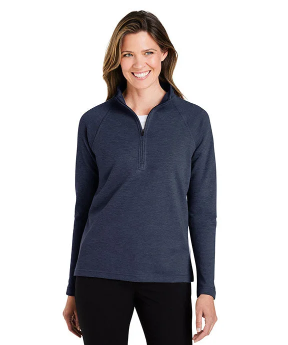 DG481WZ - Devon & Jones New Classics® Ladies Charleston Quarter-Zip | Navy Melange