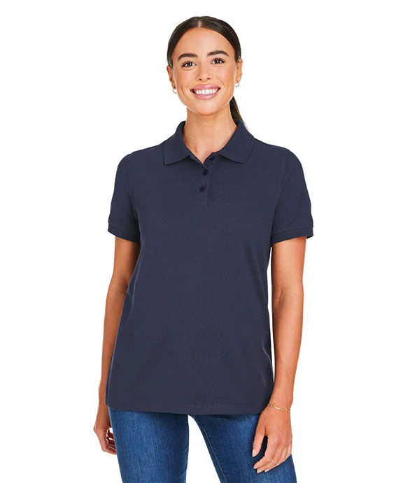 M205W - Harriton Ladies Valiant Cotton Snag Protect Polo Shirt | Dark Navy