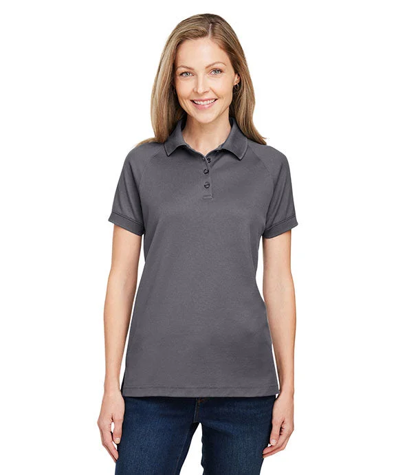 M208W - Harriton Ladies Charge Snag and Soil Protect Polo Shirt | Dark Charcoal