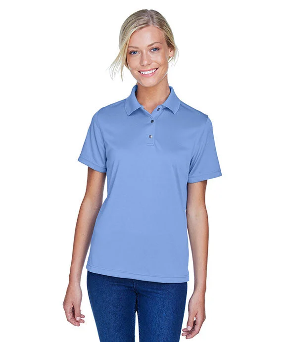 M345W - Harriton Ladies Advantage Snag Protection Plus IL Snap Placket Polo Shirt | Industry Blue