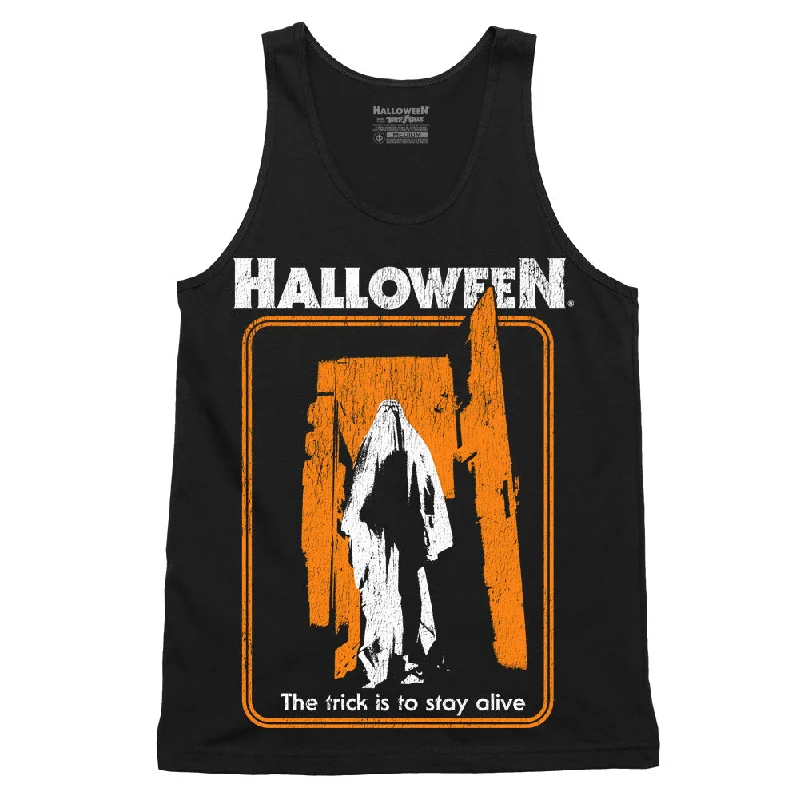 Halloween The Trick Is To Stay Alive Tank Top