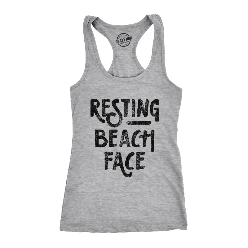 Resting Beach Face Women's Tank Top