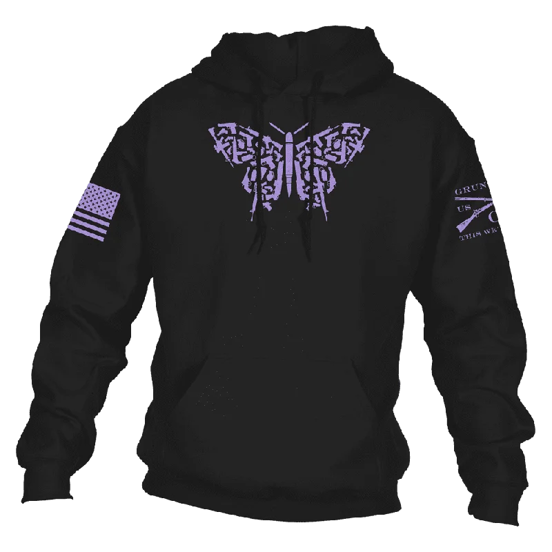 Women's 2A Butterfly Hoodie - Black