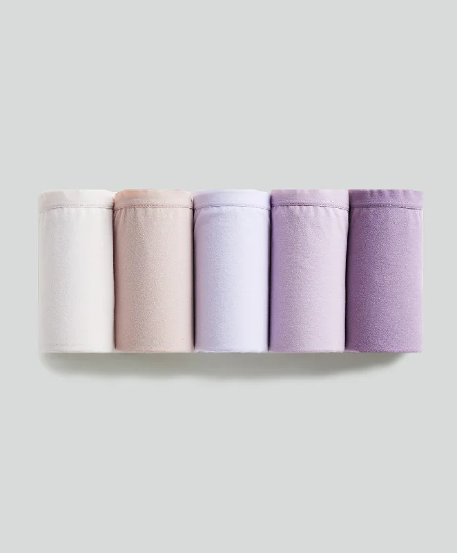 Bra with a single - strap design for a unique and modern style​ 5PC Pack Violet Evergarden Comfort Cotton High-Waist Panty