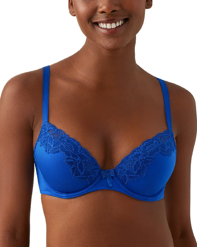 Bra with a plus - size wireless option for comfort B. Tempt'd by Wacoal Always Composed Underwire T-Shirt Bra - 953223 - Surf Blue Bra with a plus - size wireless option for comfort B. Tempt'd by Wacoal Always Composed Underwire T-Shirt Bra - 953223 - Surf Blue