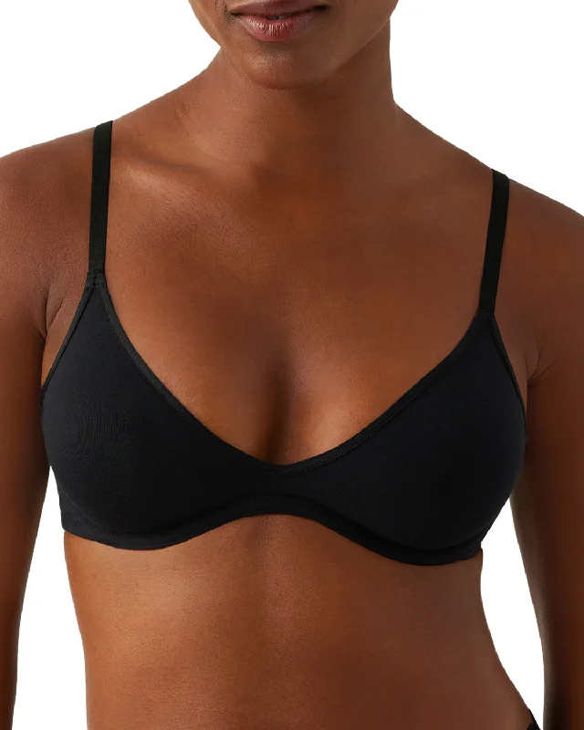 Bra with a quarter - cup design for a very revealing style​ B. Tempt'd by Wacoal Cotton To A Tee Scoop Underwire Bra (More colors available) - 951272