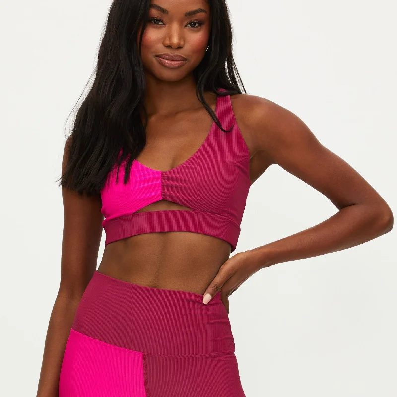 Bra with a lace - trim for an elegant and delicate touch​ Mila Top - Colorblock Sweetheart