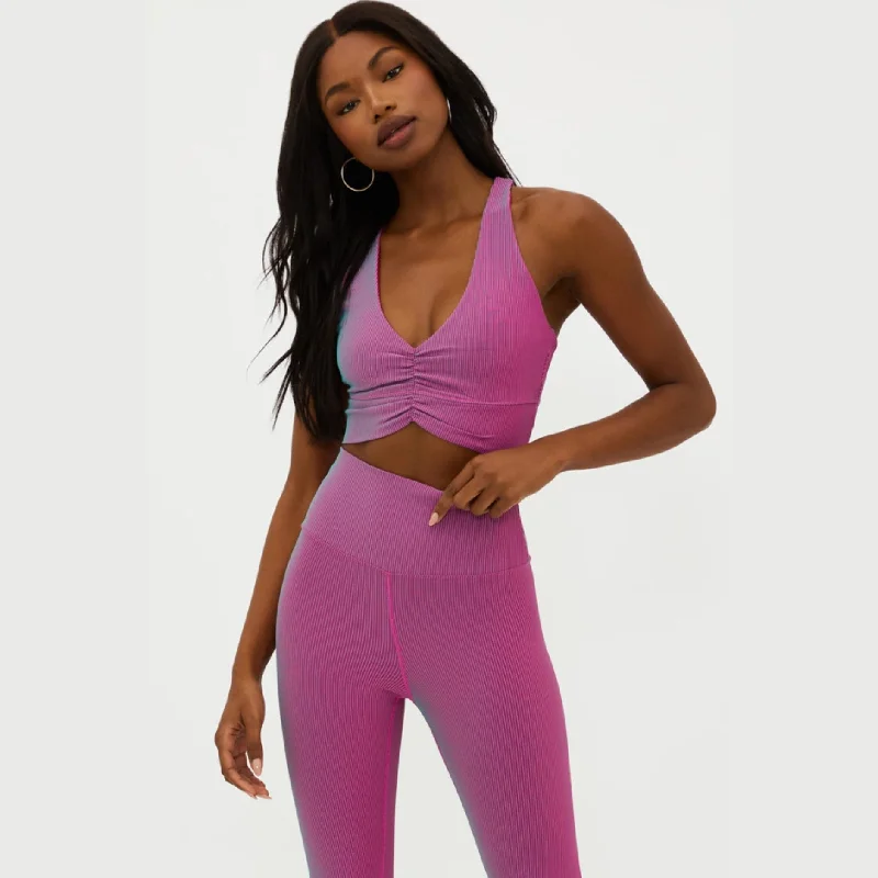 Bra with a seamless memory foam cup for a smooth silhouette​ Mindy top - Sorbet Two Tone Rib