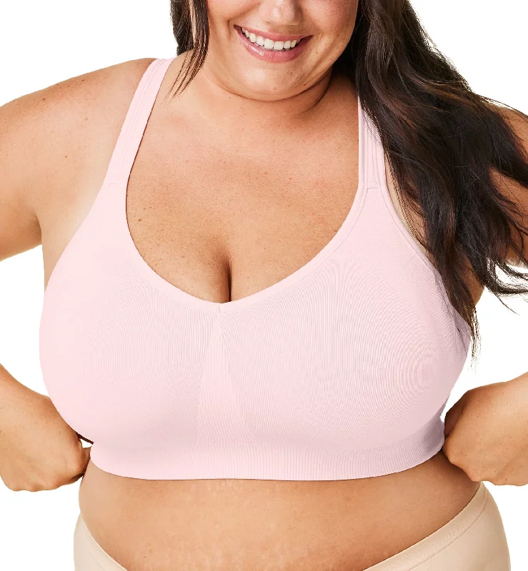 Bra with a plus - size padded strap for reduced shoulder strain​ BRAVADO! DESIGNS Everyday Sculpt FULL CUP Wire-Free Bra (11011VFC) - Chalk Pink