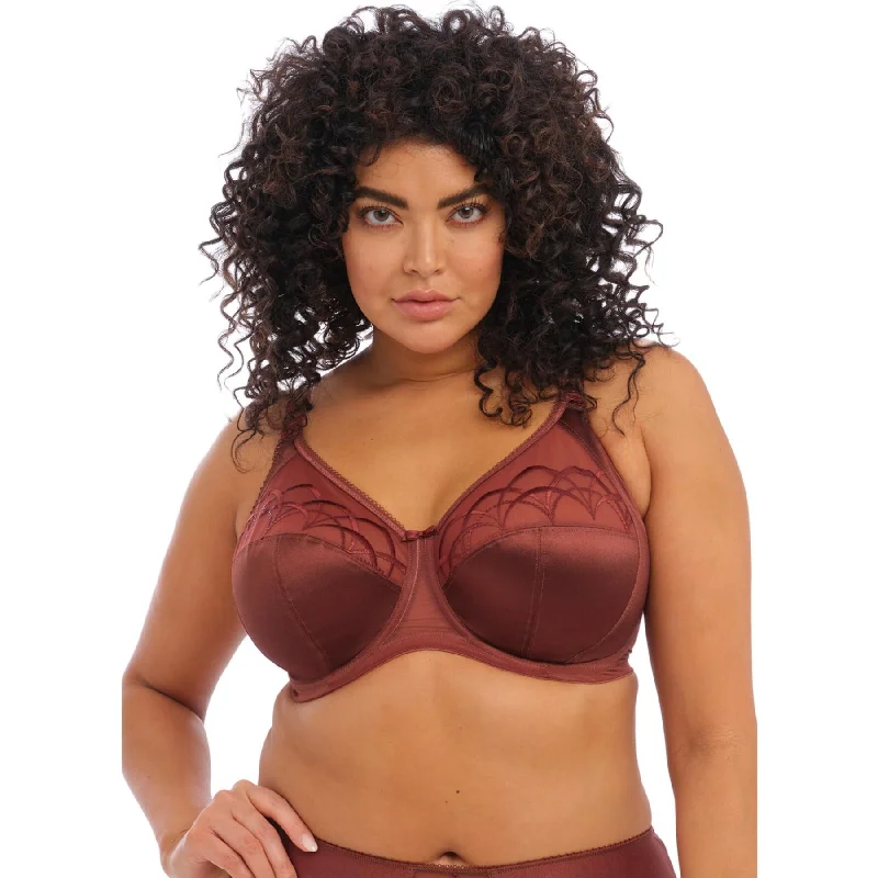 Bra with a plus - size long - line design for a slimming effect Cate Underwire Full Cup Banded Bra EL4030 - Dark Copper Bra with a plus - size long - line design for a slimming effect Cate Underwire Full Cup Banded Bra EL4030 - Dark Copper
