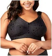 Bra with a quarter - cup design for a very revealing style ELILA 1305 JACQUARD SOFT CUP BRA Bra with a quarter - cup design for a very revealing style ELILA 1305 JACQUARD SOFT CUP BRA