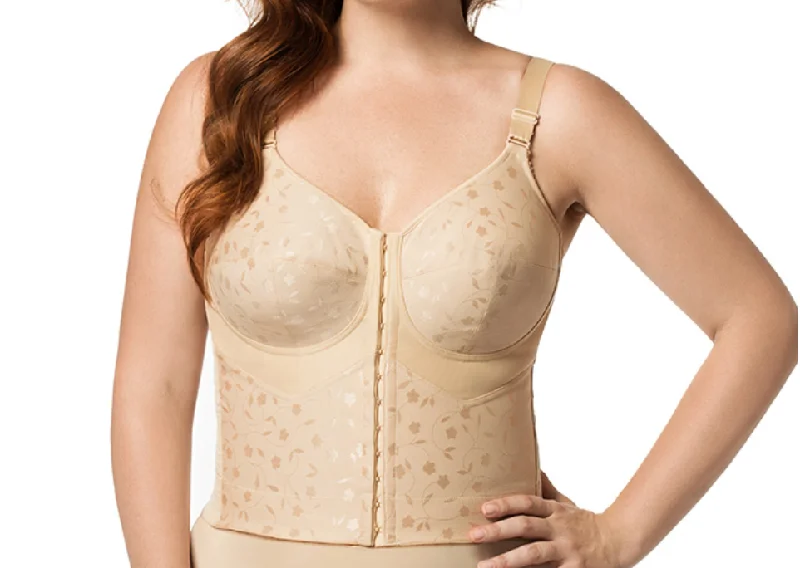 Bra with a single - strap design for a unique and modern style ELILA 5415 JACQUARD FRONT-HOOK POSTURE LONGLINE SOFTCUP Bra with a single - strap design for a unique and modern style ELILA 5415 JACQUARD FRONT-HOOK POSTURE LONGLINE SOFTCUP