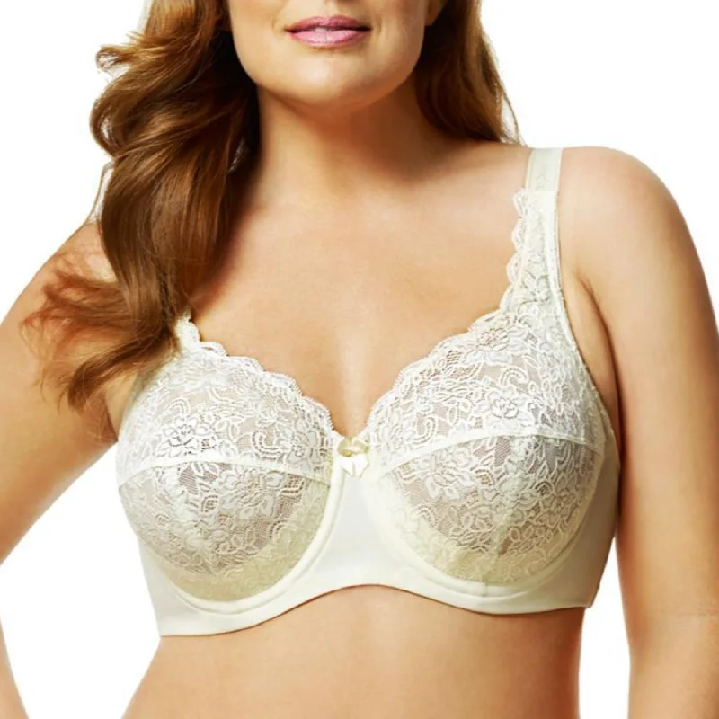 Bra with a removable padding for customizable support Full Coverage Stretch Lace Underwire Bra 2311 - Ivory Bra with a removable padding for customizable support Full Coverage Stretch Lace Underwire Bra 2311 - Ivory