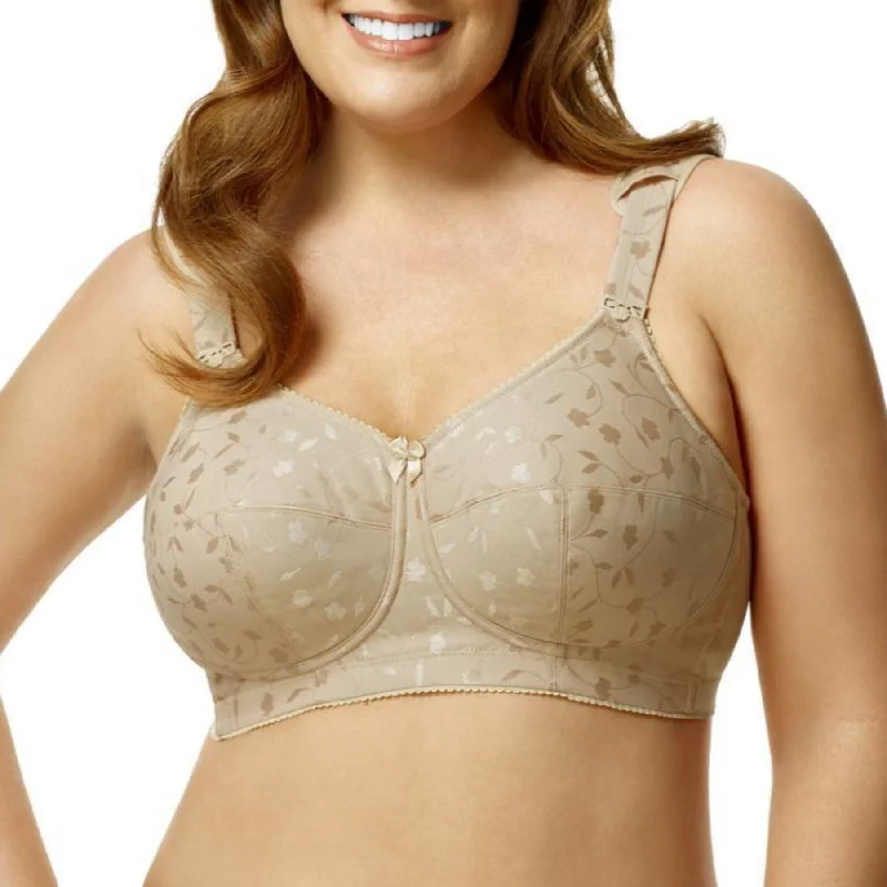 Bra with a racerback design for better mobility​ Jacquard Soft Cup Bra 1305 - Nude